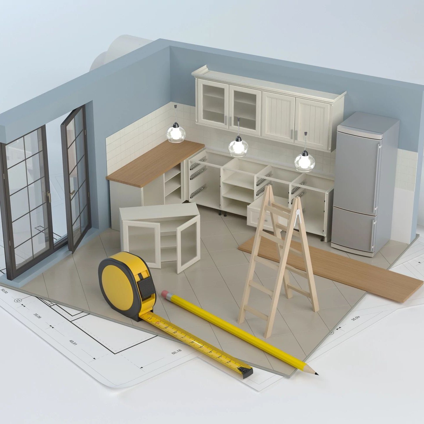 3D model of a kitchen from The Carpet Yard in McLean, VA